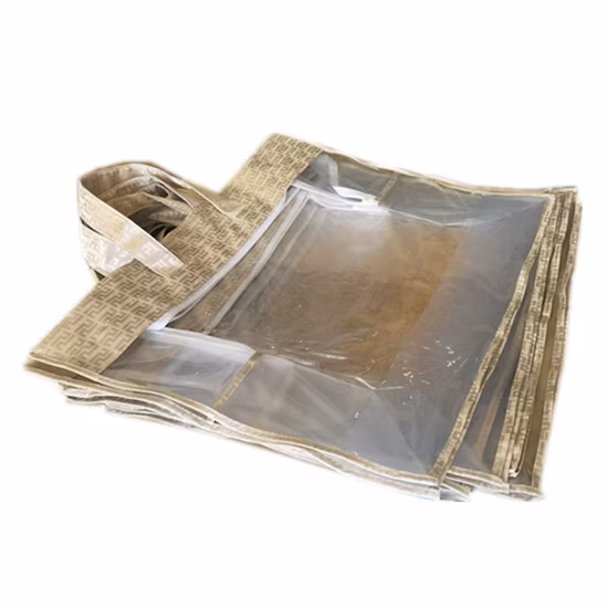 Borsa tote in vinile trasparente in PVC trasparente personalizzata di alta qualità con filo morbido e guarnizione riscaldata con sacchetti di plastica con cerniera per biancheria da letto, tessili per la casa, copriletto, trapunta, piumino, cuscino