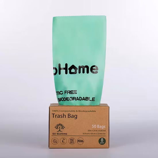 Plastica PE PLA Pbat Amido di mais Biodegradabile Compostabile Stampa Profumata Cacca di cane Pannolino Piatto Cibo Gilet Shopping Coulisse Immondizia Chiusura lampo Immondizia T-shirt Borse