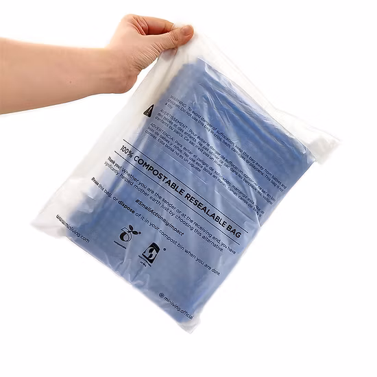 Buste all'ingrosso in fabbrica a bolle di imballaggio compostabile biodegradabile buste personalizzate per abbigliamento in polietilene borse per spedizione rosa
