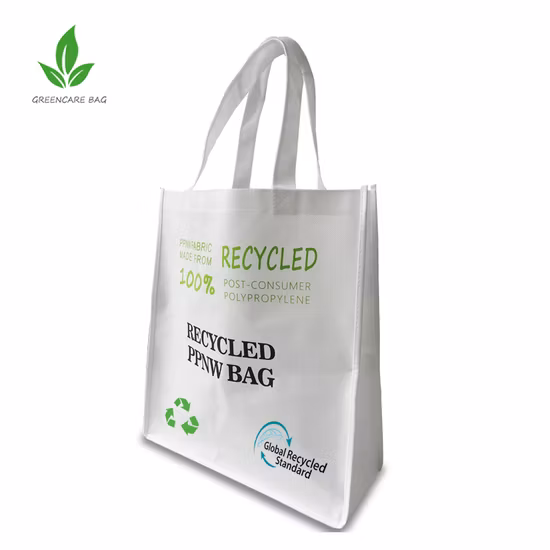 Borse per la spesa in tessuto non tessuto ecologico riciclato al 100% in PP di vendita calda personalizzata all'ingrosso